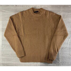 PRADA wool cashmere blend Ribbed ranglan sleeve sweater sz 50 color Camel NWOT
